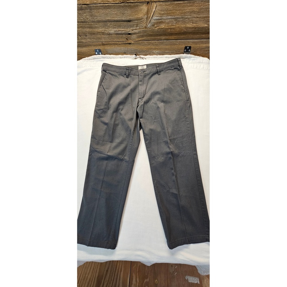 Lee Custom Fit Straight Fit Mens Pants 36x29 Charcoal Gray Chino 4B03765